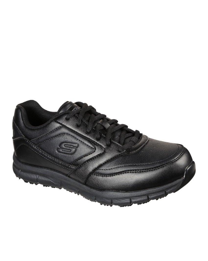 Skechers Mens Nampa Leather Sneaker Black