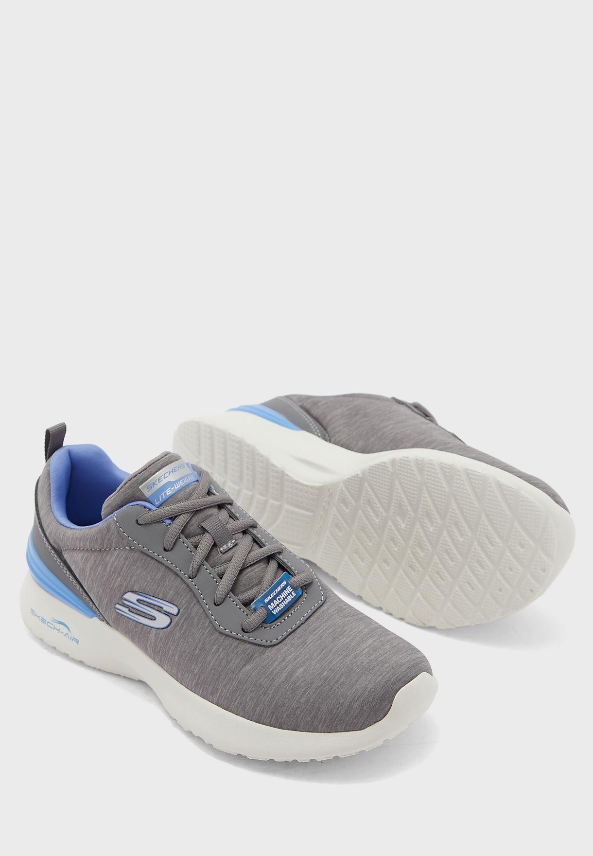 Skechers Womens Air Dynamite Sneaker Gray Blue