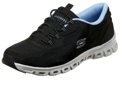 Skechers Womens Glide Step Black Blue