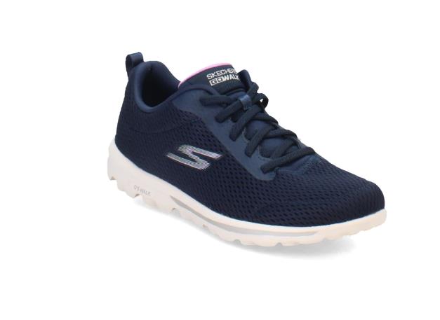 Skechers Womens Go Walk Travel Sneaker Navy