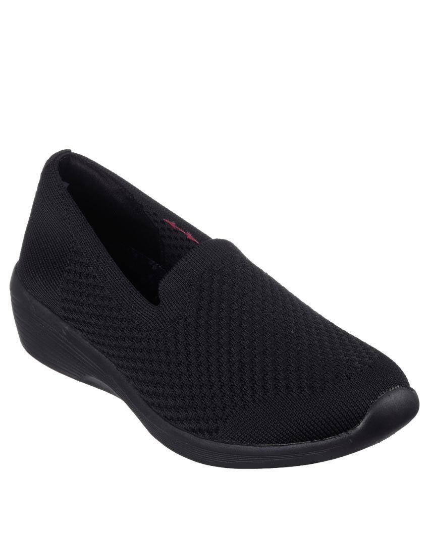 Skechers Womens Arch Fit Seager Sneaker Black Black