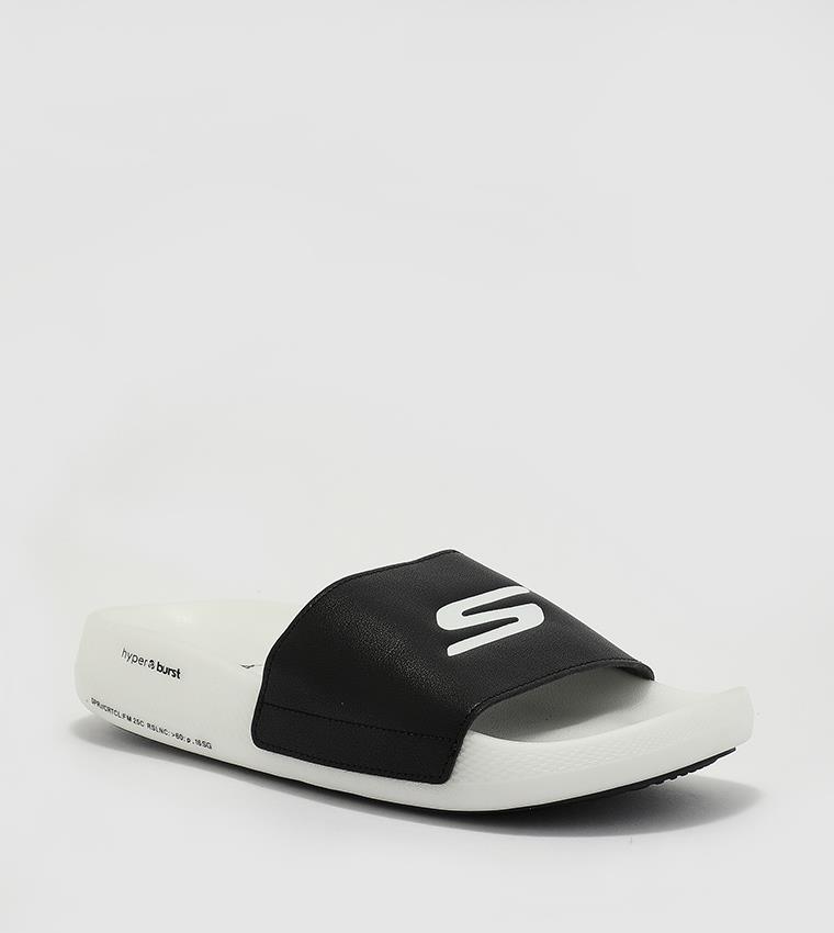 Skechers Womens Hyper Slide Black White