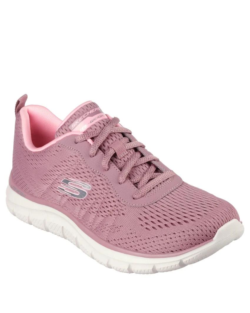 Skechers Womens Track Sneaker Dark Rose