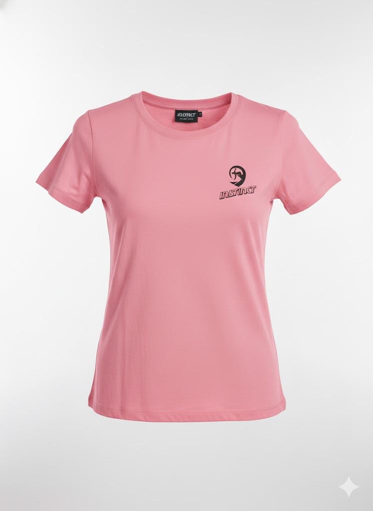Instinct Womens Logo Short Sleeve Tee Pink