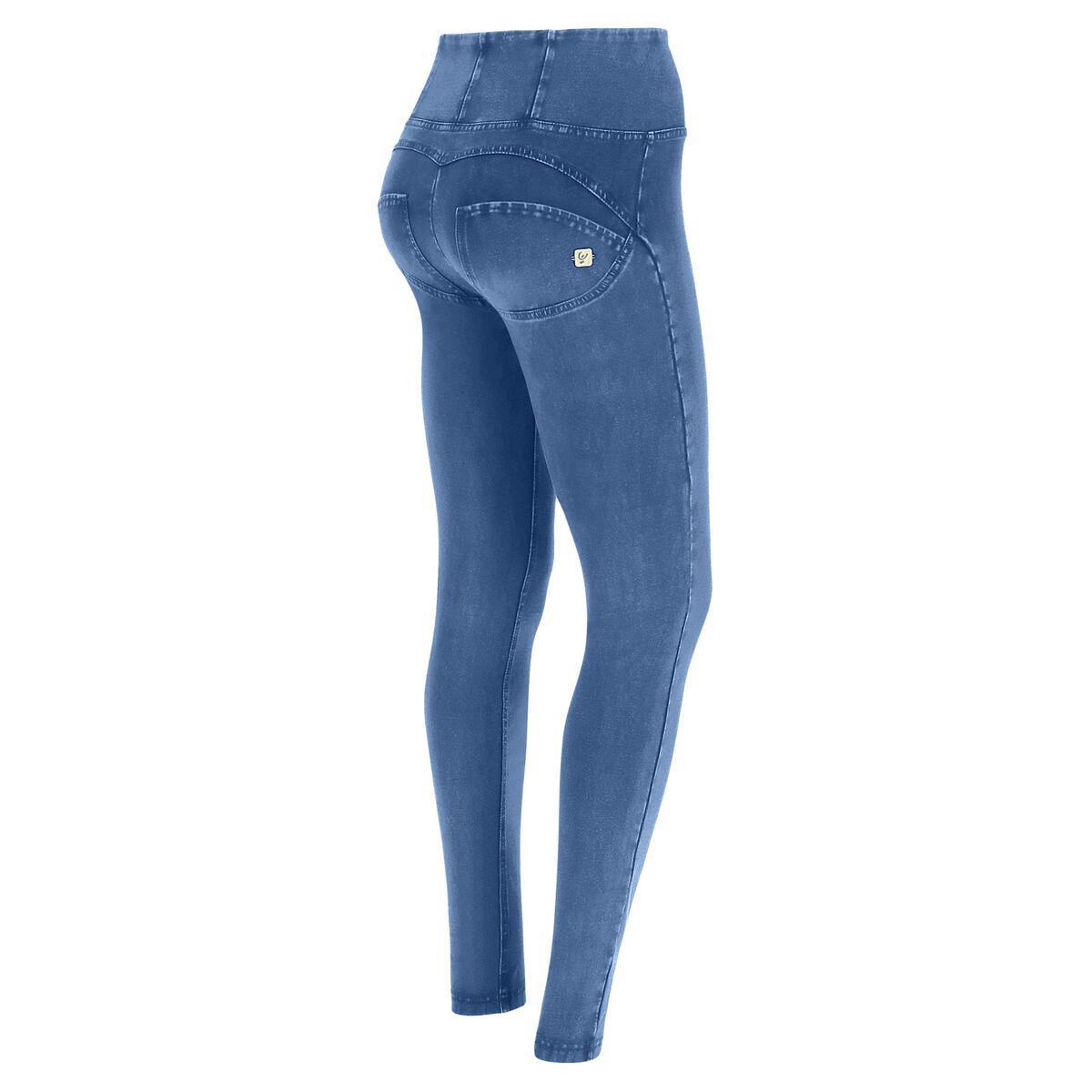Freddy Womens Light Blue Stitch High Waist Long Length Jean