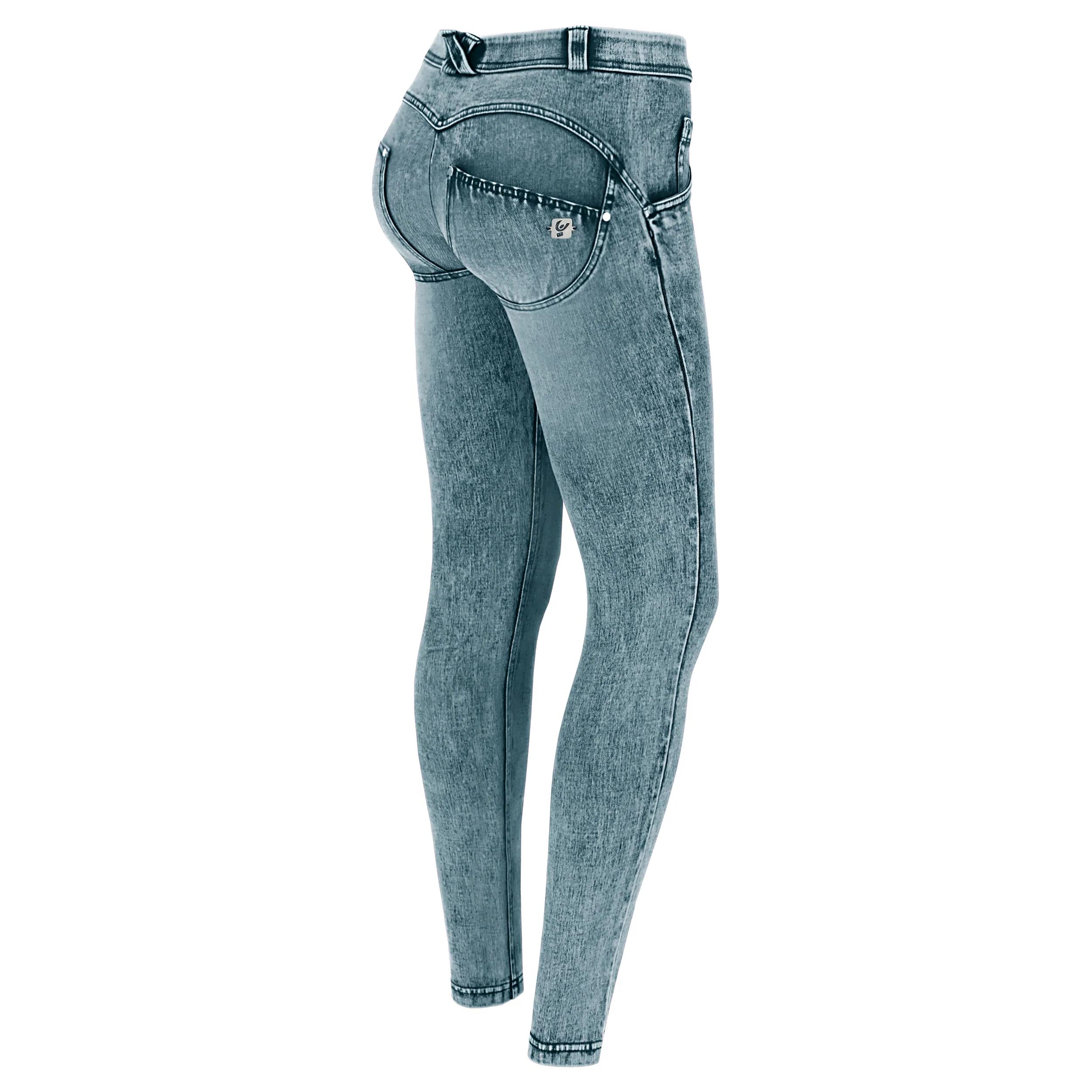 Freddy Womens Regular Waist Wr.Up® Jeans  Acid Washed Effect