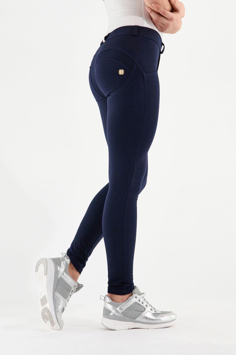 Freddy Womens Regular Waist Long Length Cotton Pant Blue Nights