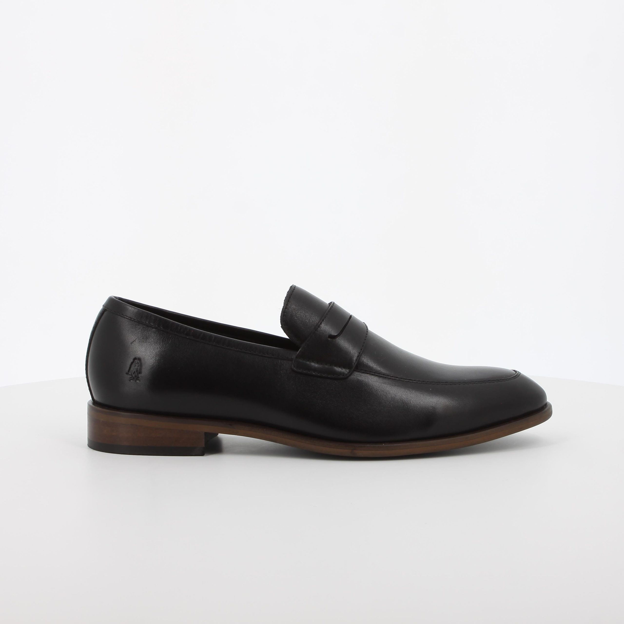 Hush Puppies Mens George Ii Slip On Shoe Cow Crust Leather Black
