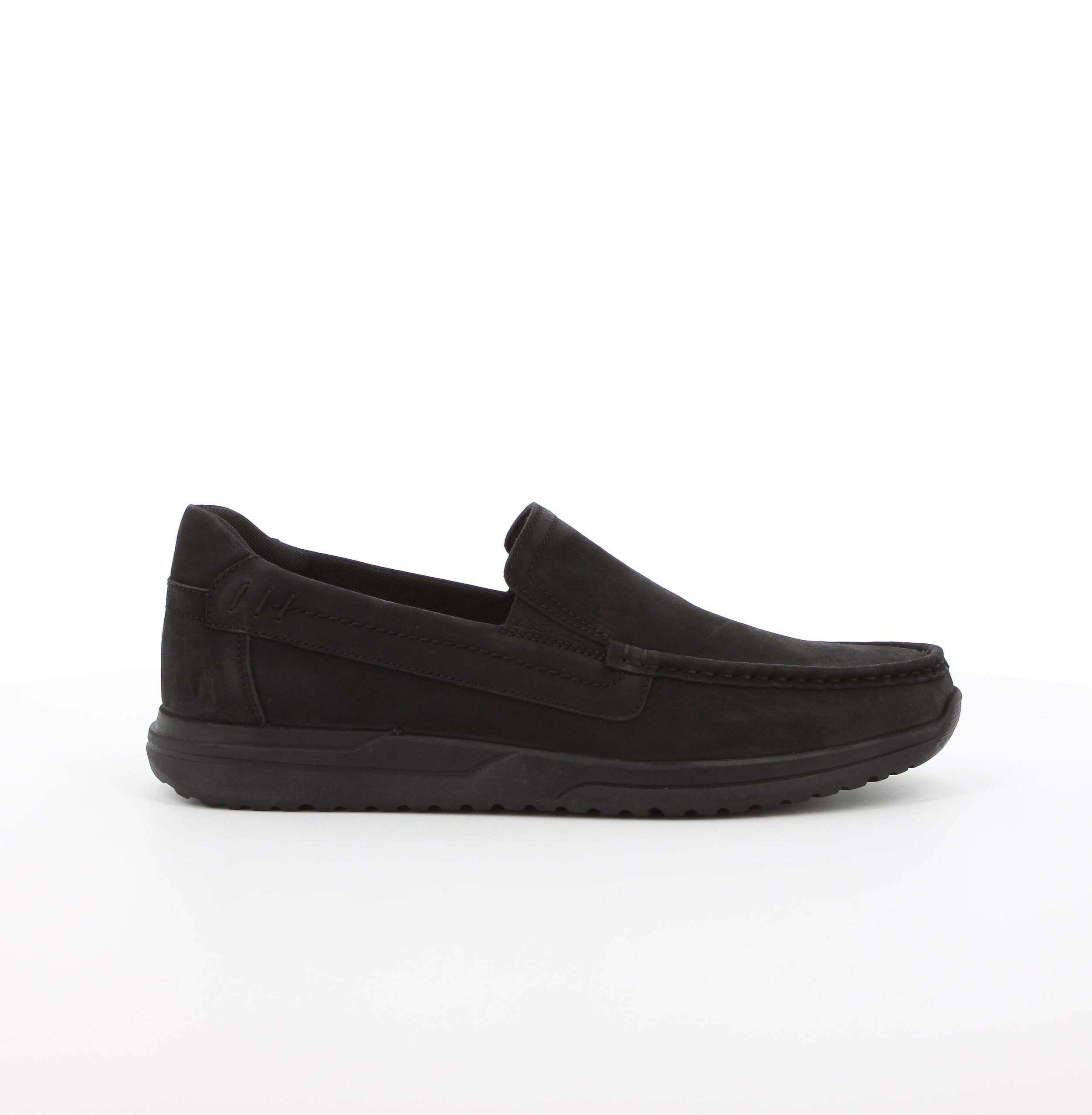 Hush Puppies Mens Harrison Nubuck Leather Shoe Black