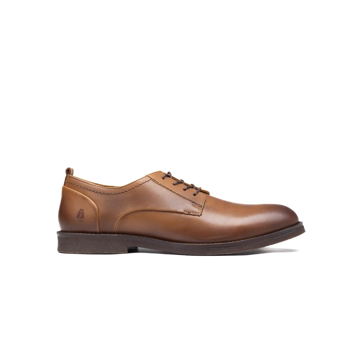 Hush Puppies Mens Galileo Cow Crust Leather Formal Shoe Cognac