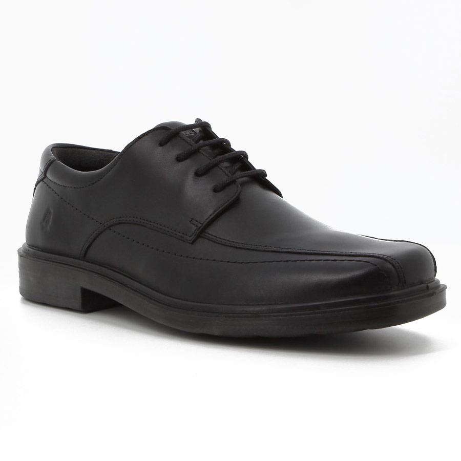 Hush Puppies Mens Venture Ii Cow Crust Leather Shoe Black