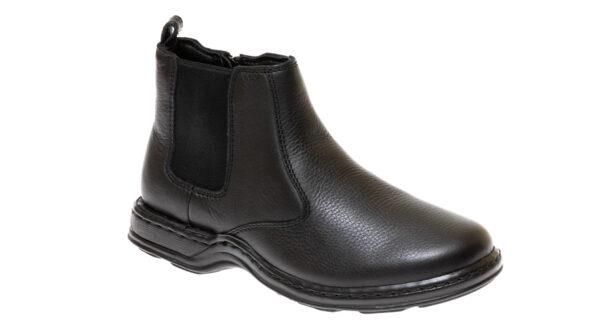 Hush Puppies Mens Sam Chelsea James Dean Leather Black                                      >235-913