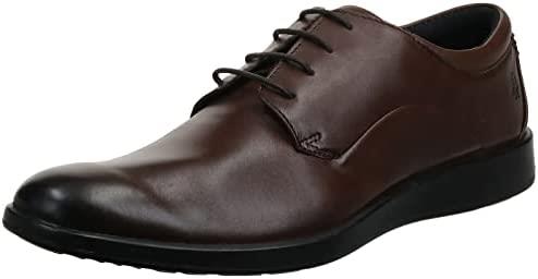 Hush Puppies Mens Vitrus Plain Toe Lace Up Shoe Tan Brown