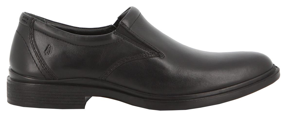 Hush Puppies Mens Victor Plain Toe Slip On Black  Cow