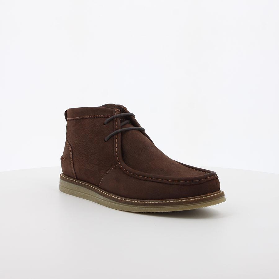 Hush Puppies Mens Kai Printed Milled Nubuck Boot Brown