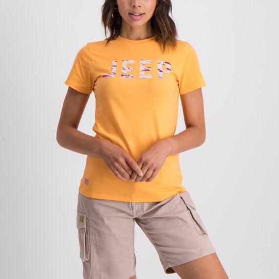 Jeep Girls Logo Short Sleeve Tee Papaya Smoothie