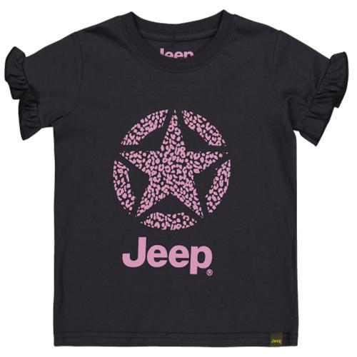 Jeep Girls Short Frill Sleeve Tee French Navy