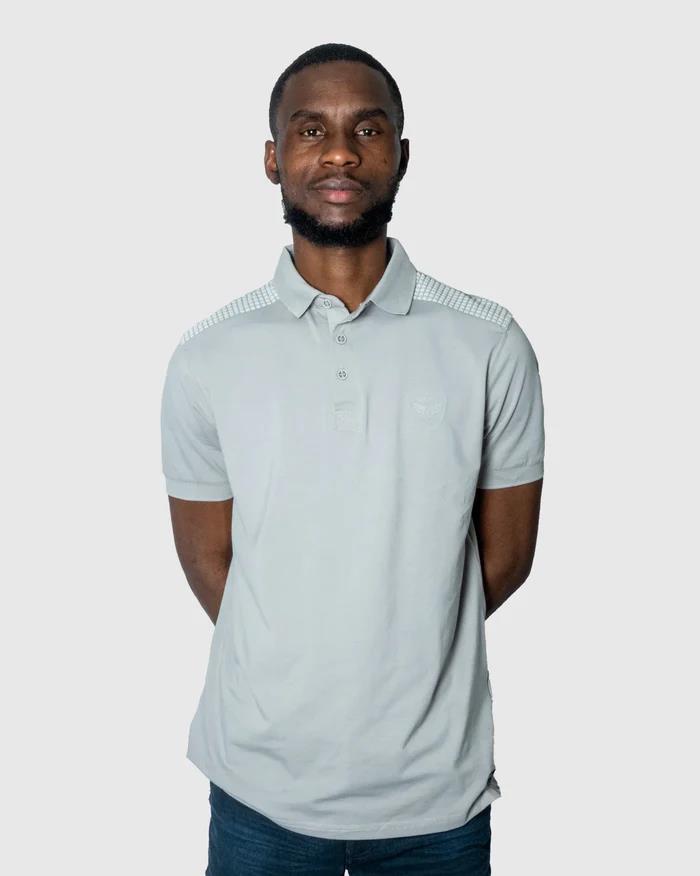 Soviet Mens Score Short Sleeve Golfer Lt Grey