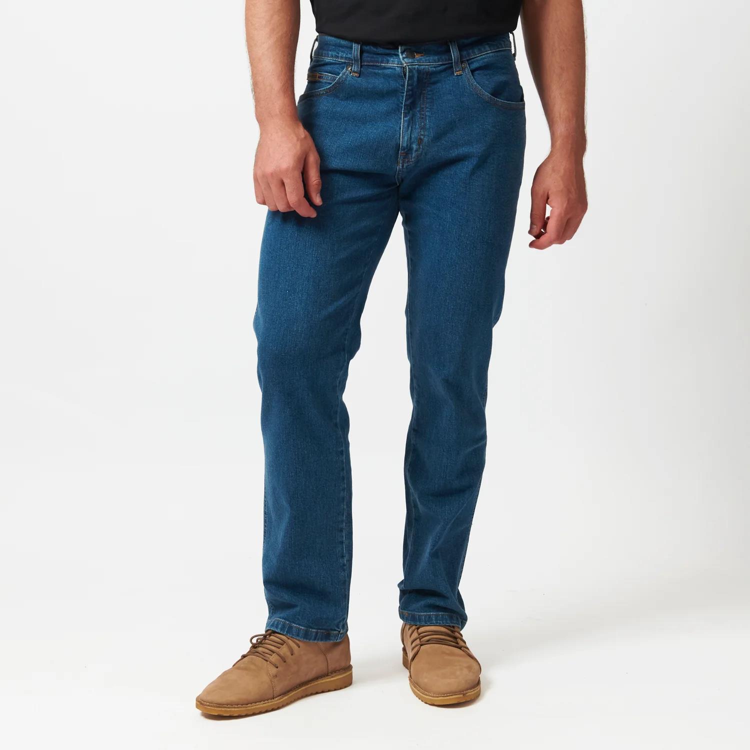 Wrangler Mens Texas Stretch Jean Worn Indigo Wash