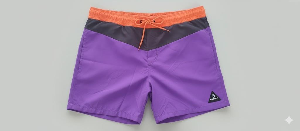 Instinct Mens Volley Shorts Purple Orange
