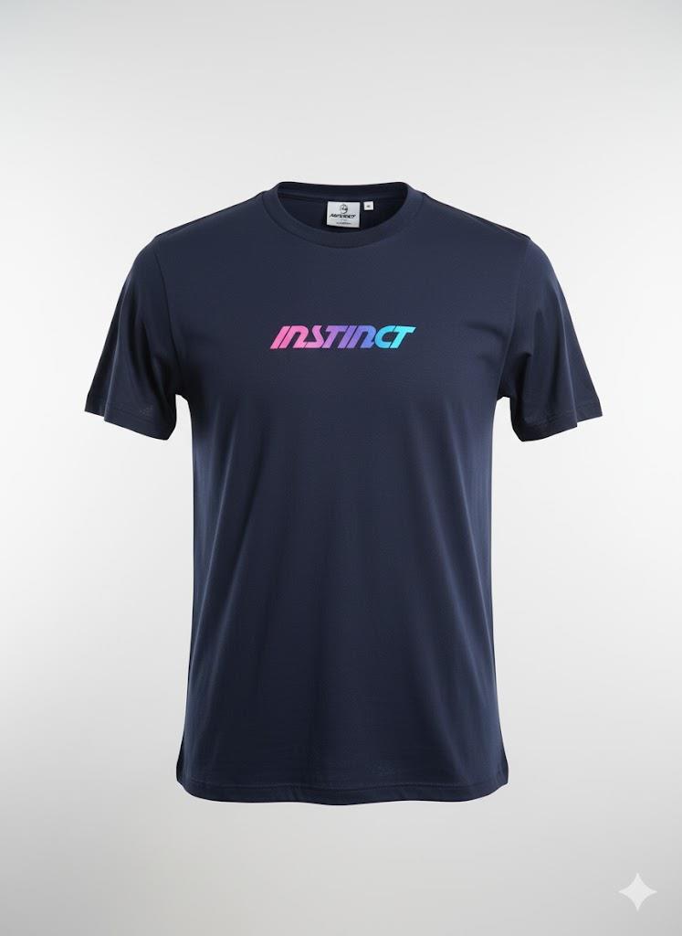 Instinct Mens Small Middle Chest Logo Tee Navy
