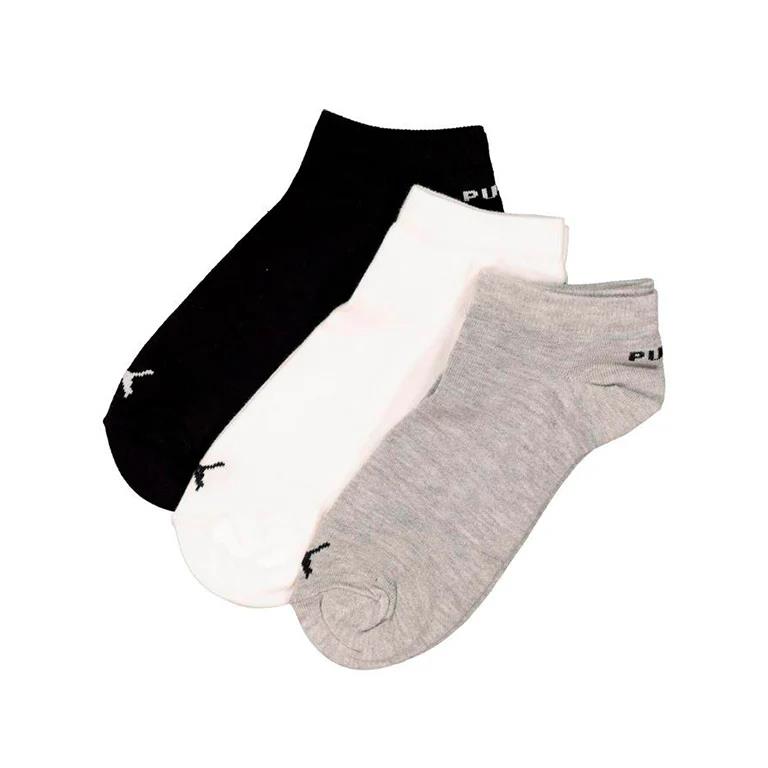 Puma Mens 3 Pack Low Cut Socks Grey Multi