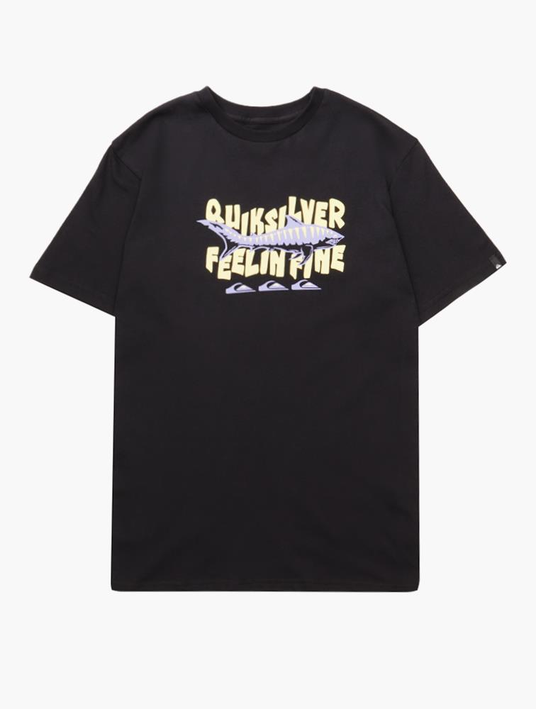 Quiksilver Boys Chum Bucket Short Sleeve Tee Anthracite Black