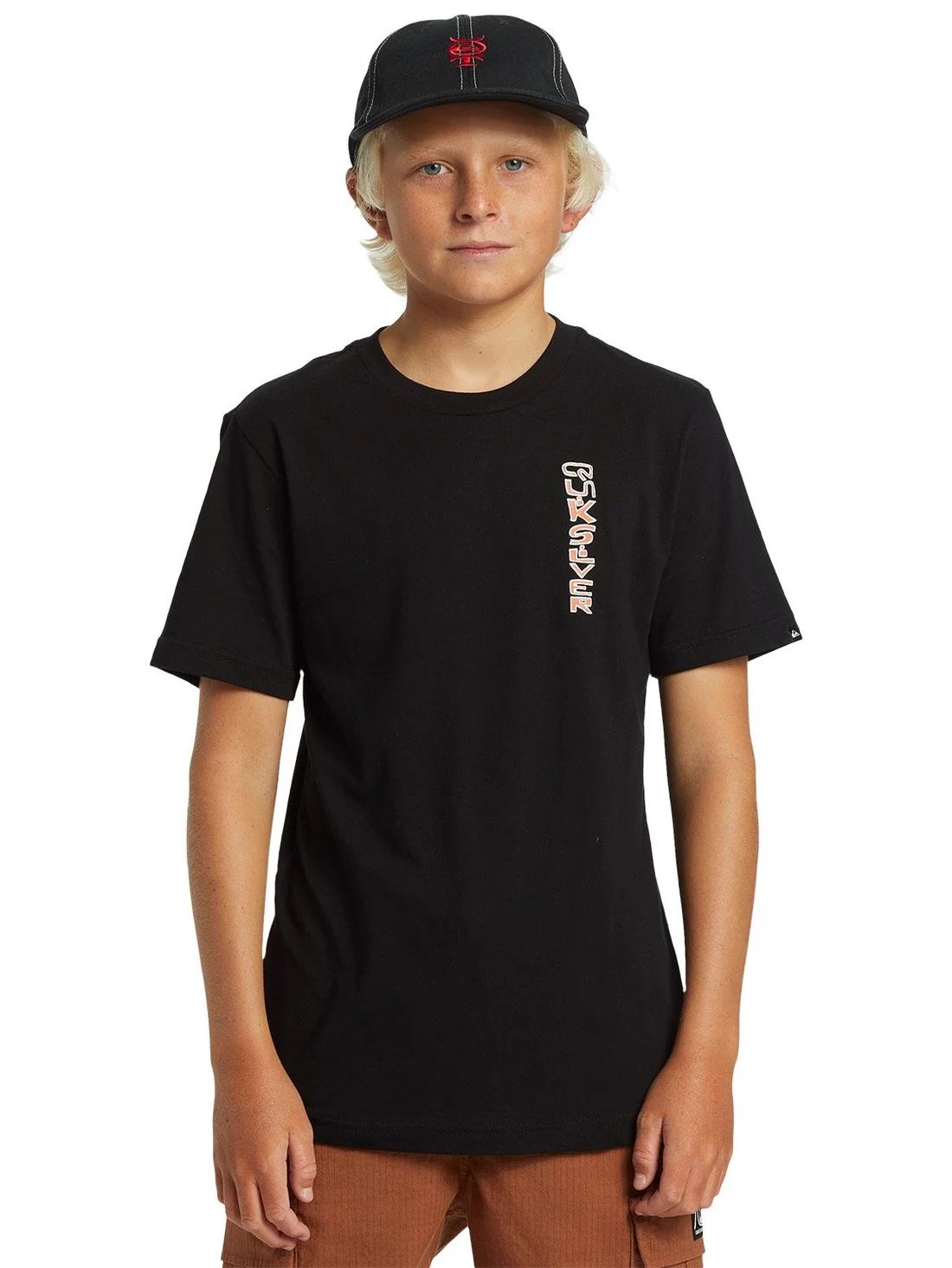 Quiksilver Boys Warped Short Sleeve Tee Black