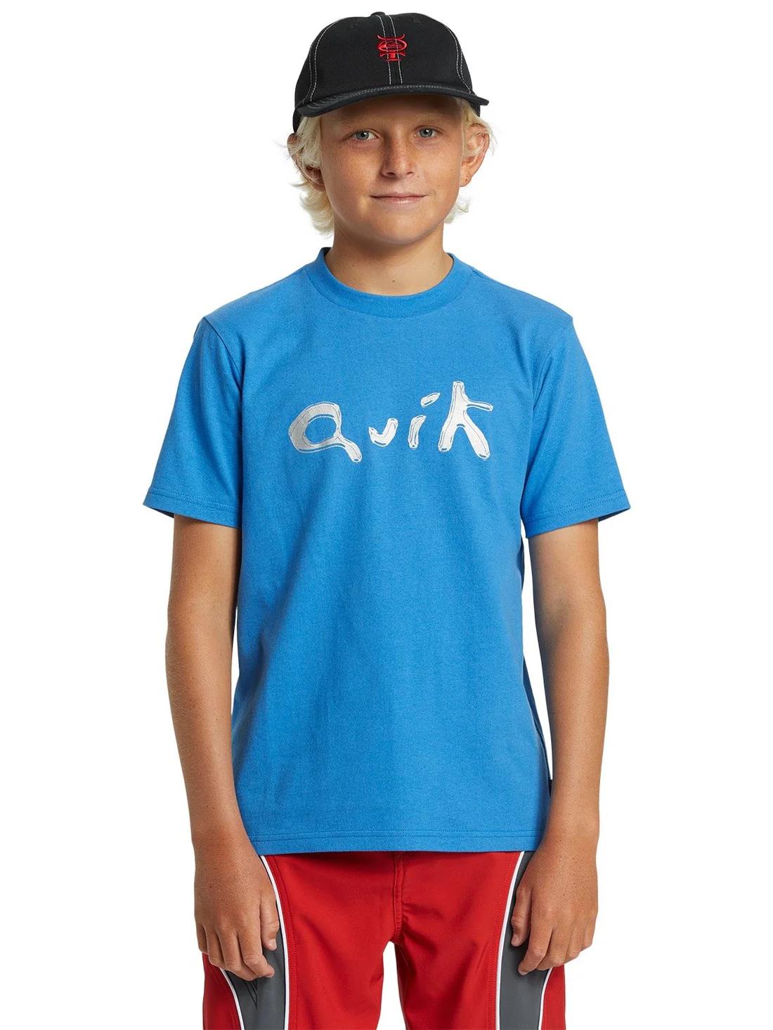 Quiksilver Boys Liquid Short Sleeve Tee Nebulas Blue