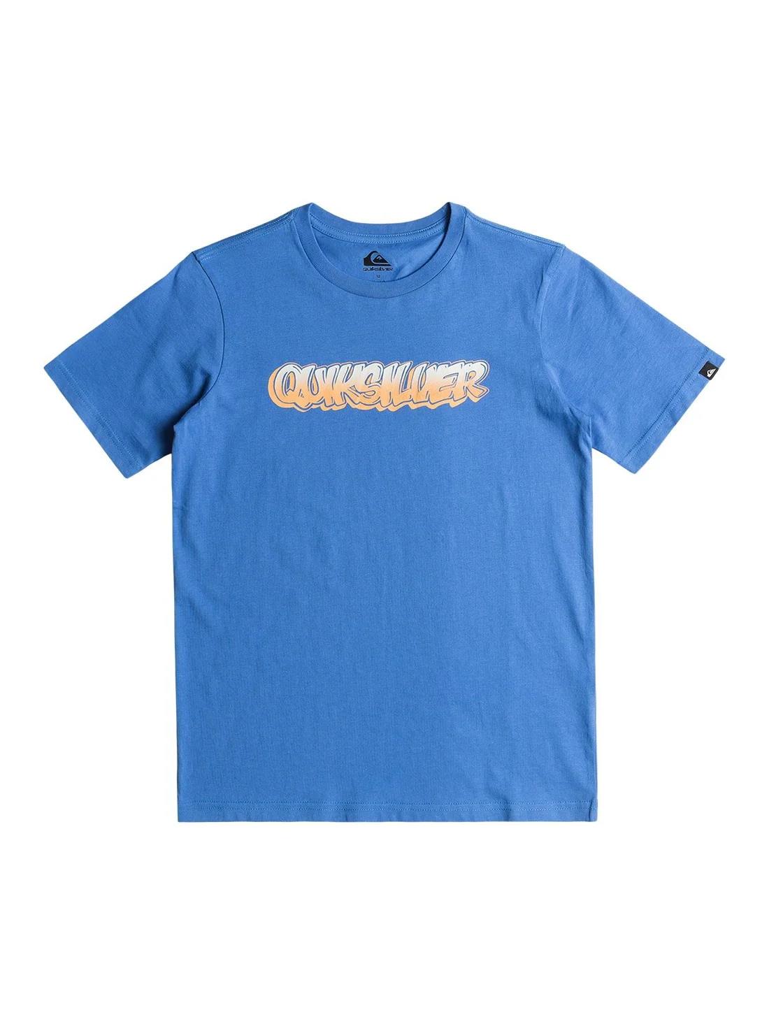 Quiksilver Boys Drop Shadows Short Sleeve Tee Nebulus Blue