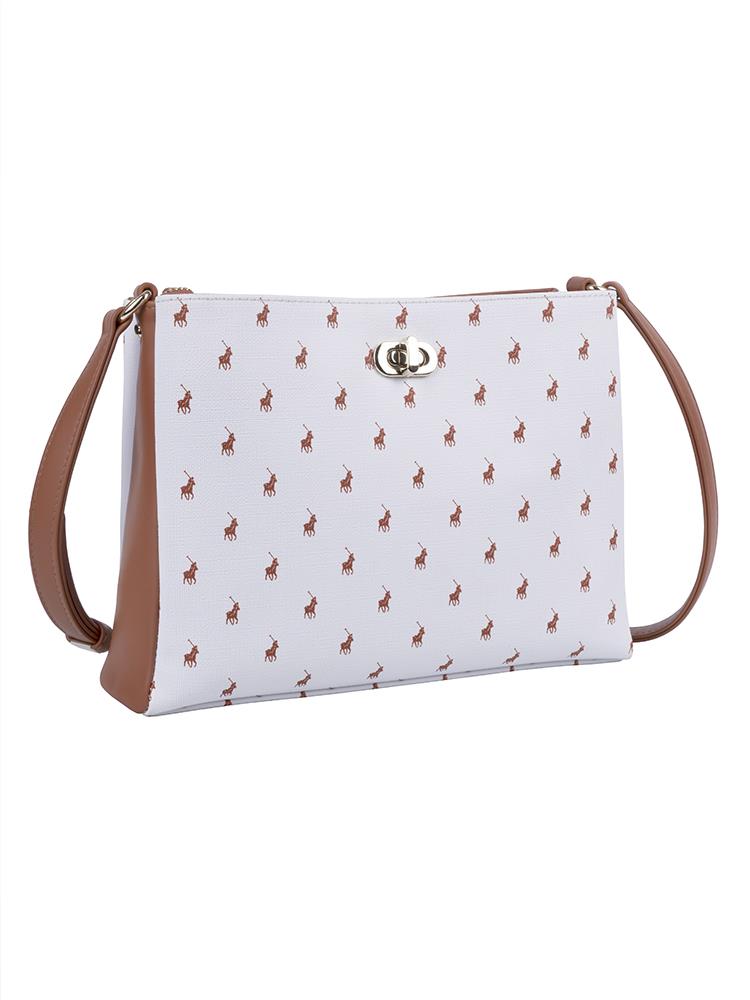 Polo Iconic Multi Tote Compartment Sling White