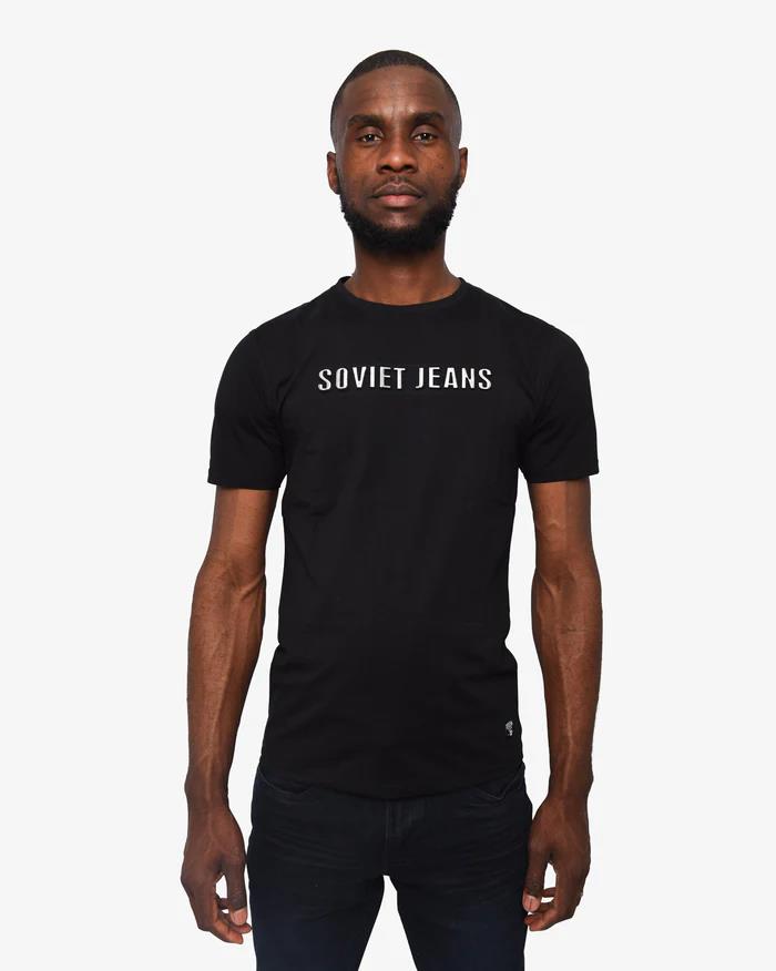 Soviet Mens Sharp Fashion Short Sleeve Tee Black
