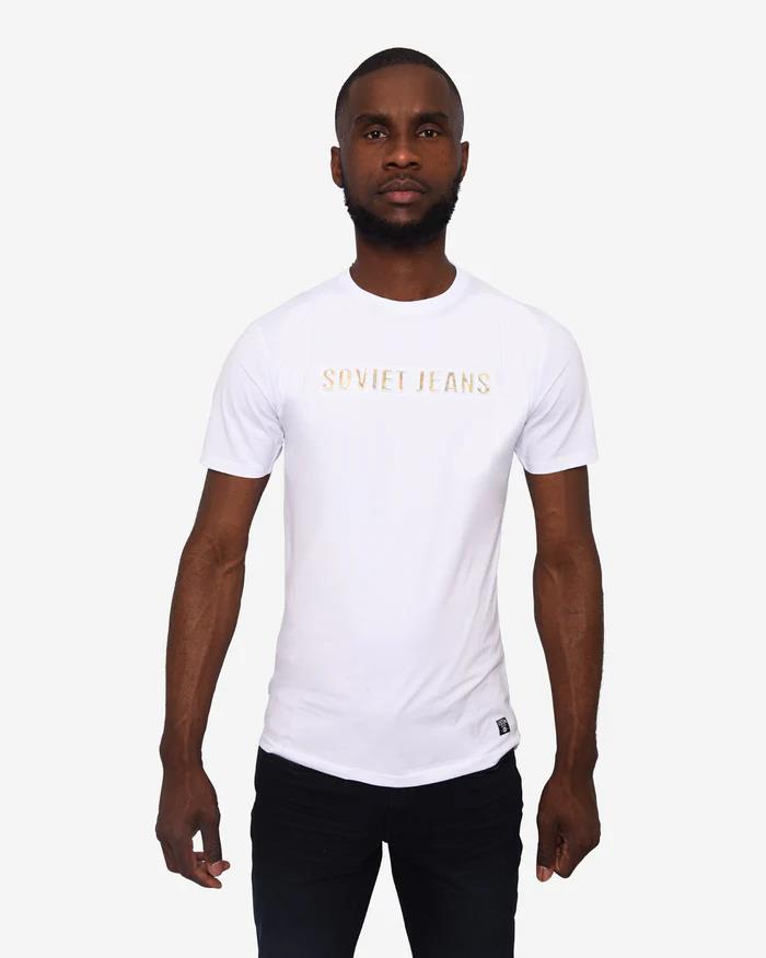 Soviet Mens Sharp Fashion Short Sleeve Tee White