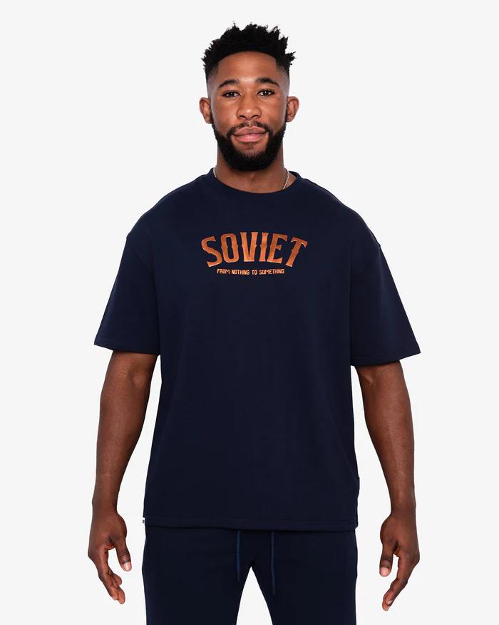 Soviet Mens Revive Short Sleeve Fashion Tee Navy
