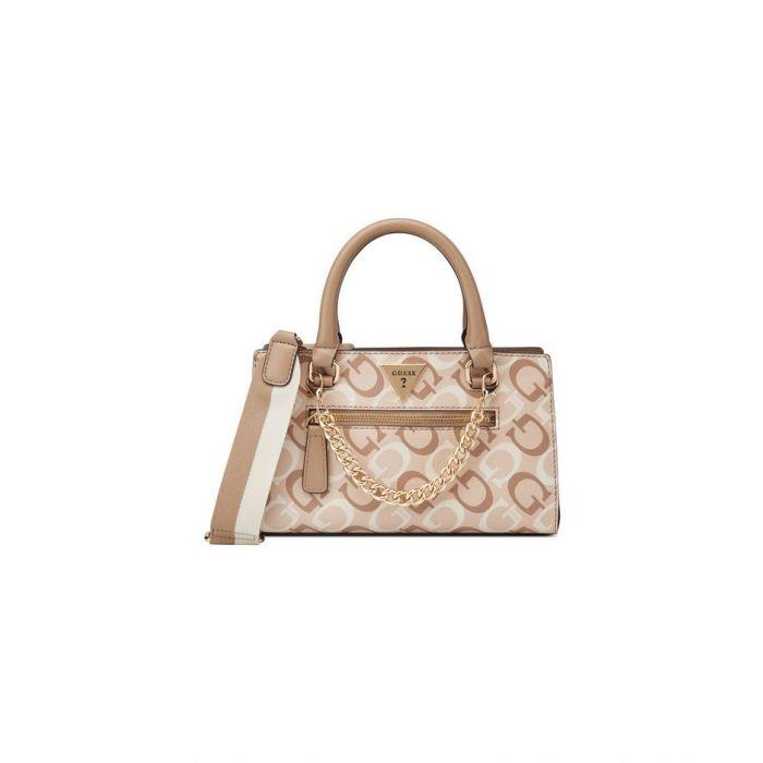 Guess Bandera Satchel Handbag Caramel
