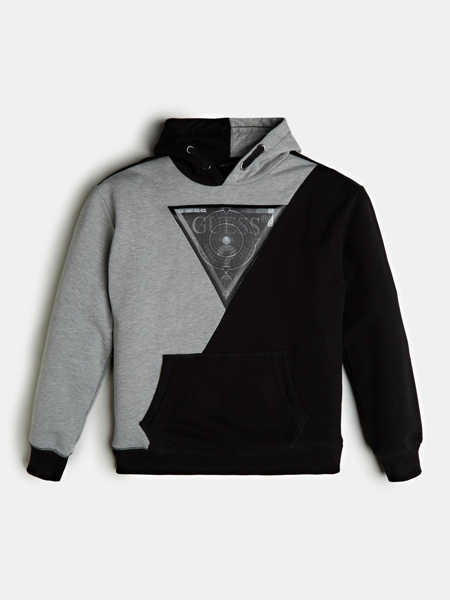 Guess Boys Hooded Ative Top Black Grey