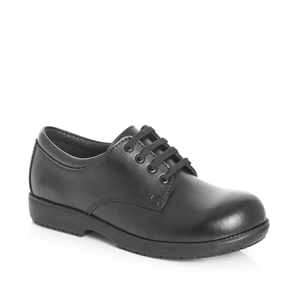 Green Cross Small Boys School Shoe Black
