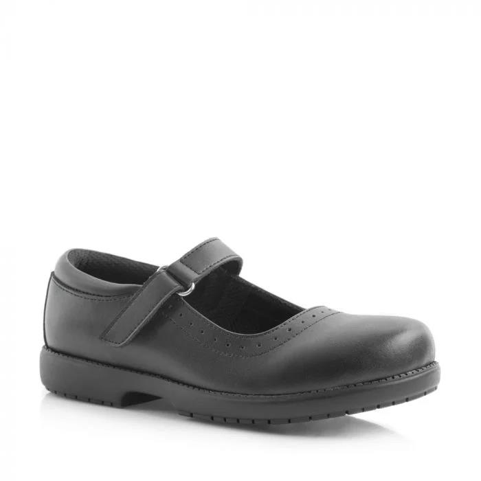 Green Cross Small Girls Mary Jane School Shoe Black