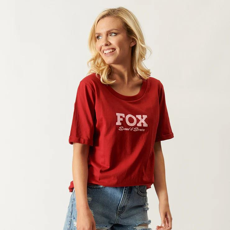 Fox Womens Speed And Service Short Sleeve Tee Sangaria