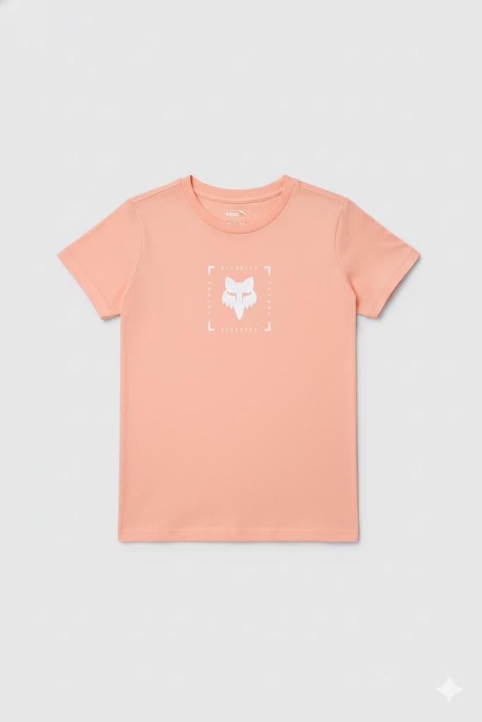 Fox Womens Boxed Out Short Sleeve Tee Peaches And Cream