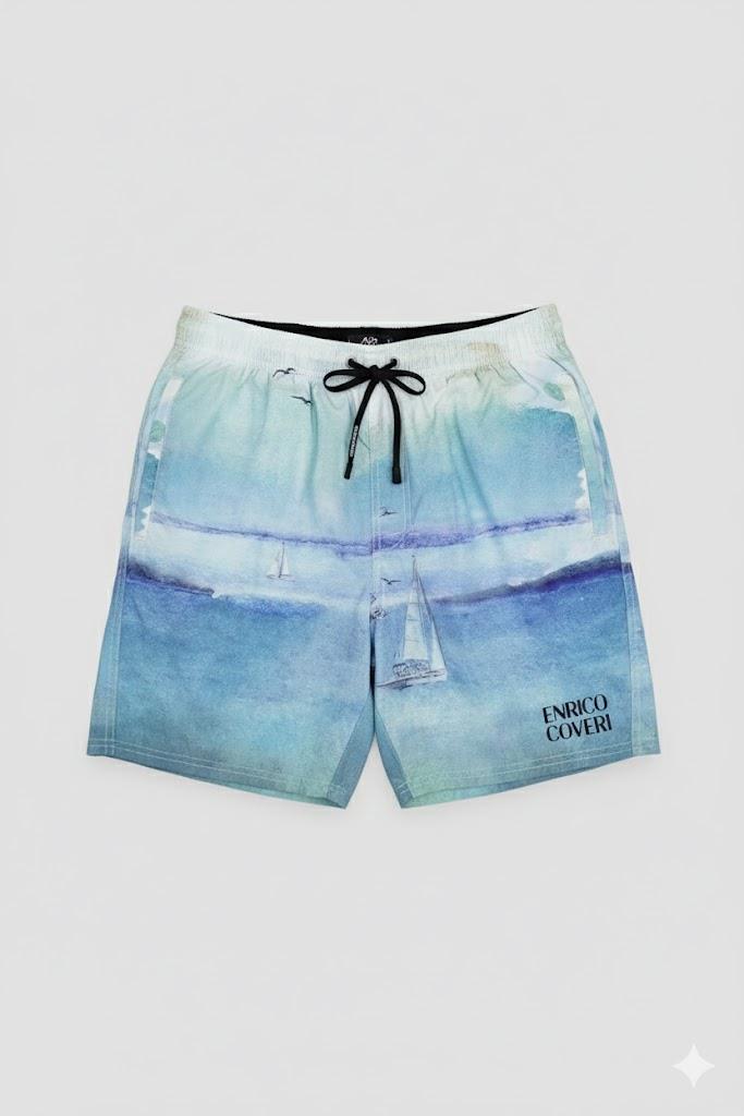 Enrico Coveri Mens Swim Shorts Blue