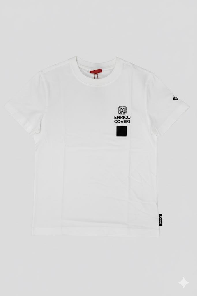 Enrico Coveri Mens Short Sleeve Tee Off White