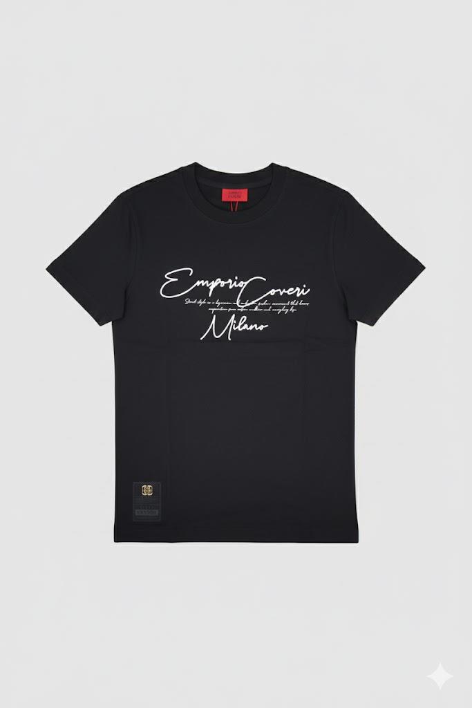 Enrico Coveri Mens Short Sleeve Tee Black
