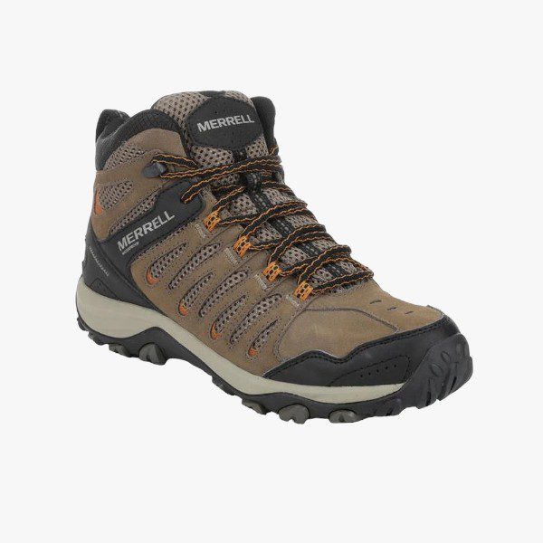 Merrell Mens Crosslander 3 Mid Wp Boot Boulder Brindle