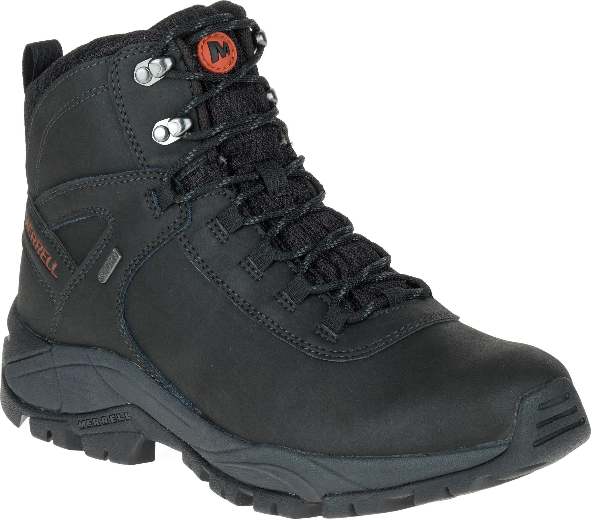 Merrell Mens Vego Mid Leather Waterproof Hiking Boot Black