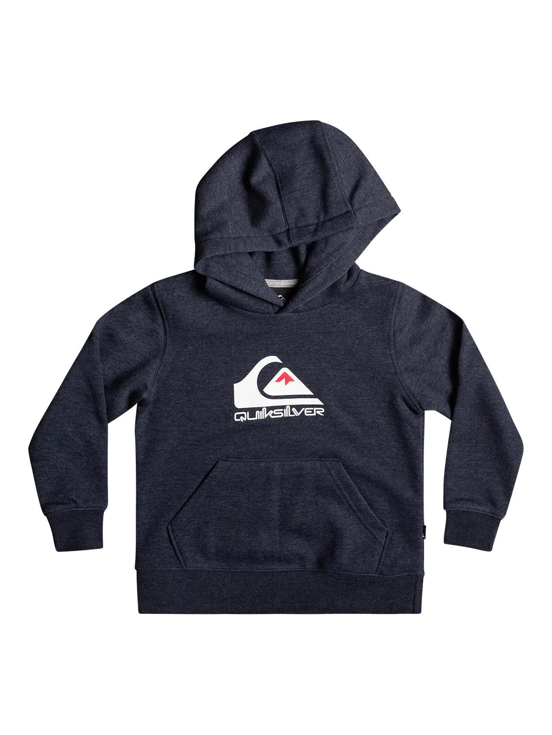 Quiksilver Boys Big Logo Pullover Sweater Hoodie Navy Blazer Heather