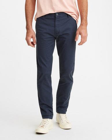 Levis Mens Standard Tapered Leg Chino Pants Navy Blazer