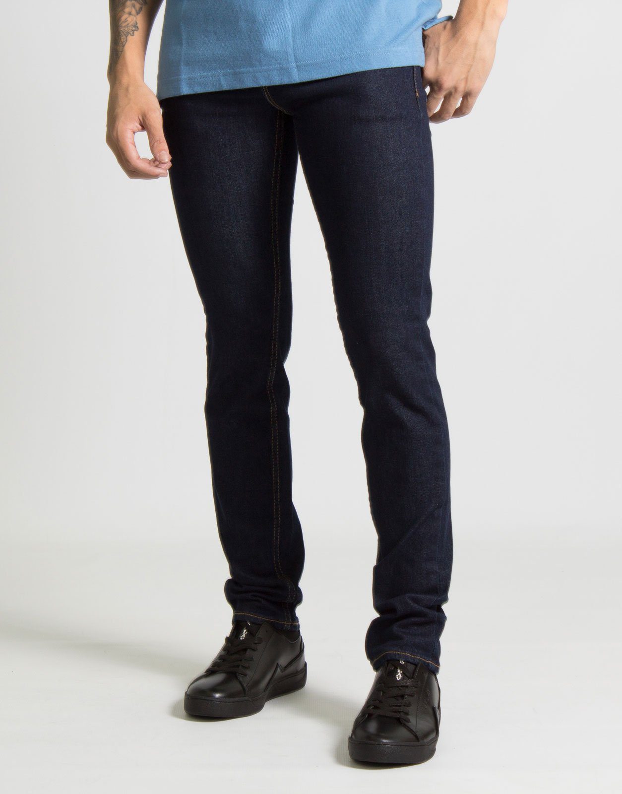 Levis Mens 502 Regular Taper Stretch Jean Ama Rinsey