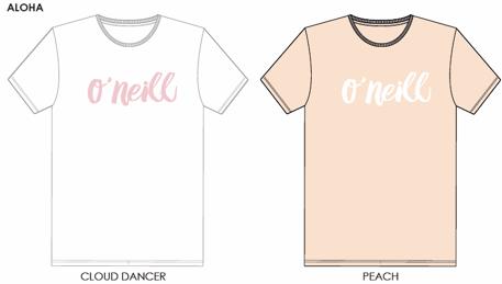 Oneill Womens Aloha Short Sleeve Tee Peach