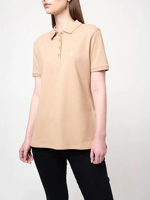 Polo Womens Margot Short Sleeve Golfer Taupe